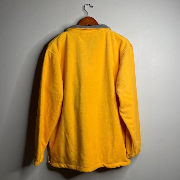 90's vintage yellow and gray sweatshirt with half zipper size medium - Picture 2 of 5